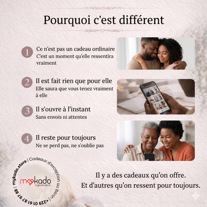 Cadre Photo Personnalisé avec Code QR & Site Web Dédié