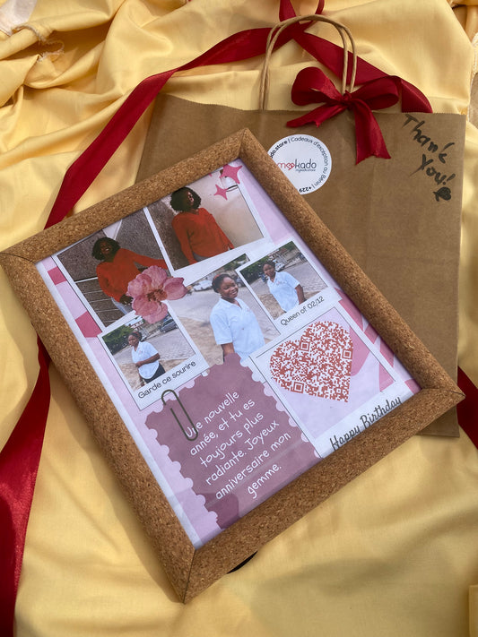 Cadre Photo Personnalisé avec Code QR & Site Web Dédié: Spéciale Cadeau de Groupe